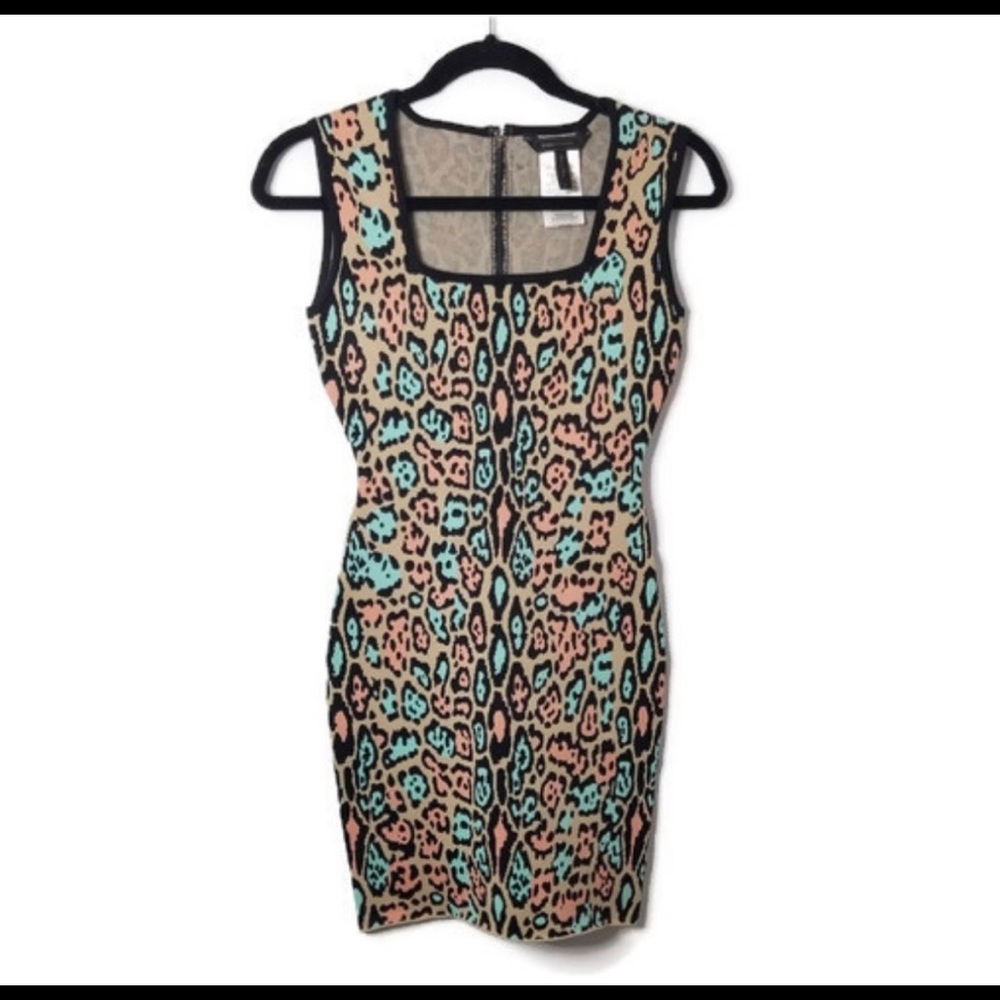BCBGmaxazria cheetah bandage dress